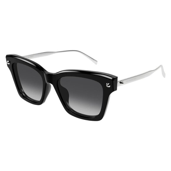 New Authentic  ALEXANDER MCQUEEN Black Square AM0483S 001 Sunglasses Women - Picture 1 of 4